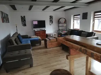 TV/Unterhaltungsangebot in der Unterkunft Ferienhaus -Am alten Dorfplatz-