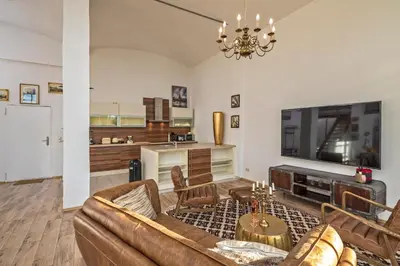 TV/Unterhaltungsangebot in der Unterkunft Loft im Denkmal
