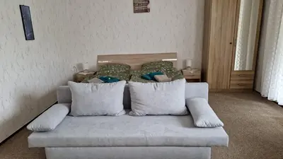 Ein Sitzbereich in der Unterkunft Ferienwohnung Glück Auf