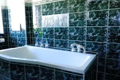 Ein Badezimmer in der Unterkunft Ferienhaus am Hainberg