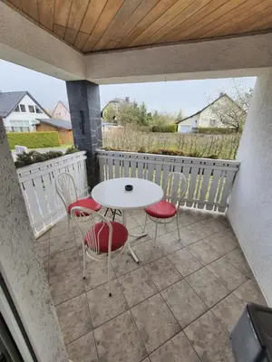 Ein Balkon oder eine Terrasse in der Unterkunft Ferienhaus Am Pilgerweg