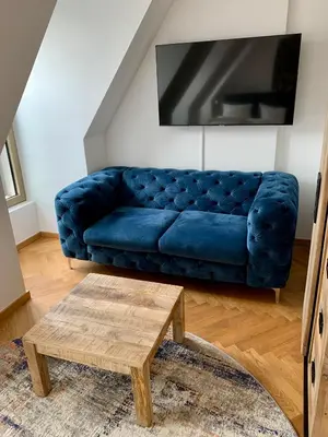 Ein Sitzbereich in der Unterkunft Modernes Apartment An der Frauenkirche II