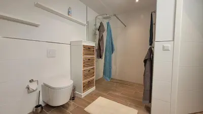 Ein Badezimmer in der Unterkunft Ferienwohnung Festungsblick Königstein