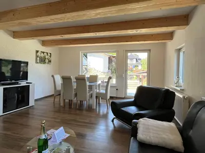 TV/Unterhaltungsangebot in der Unterkunft Sächsische Schweiz Ferienhaus mit Elbblick Sauna und Kamin