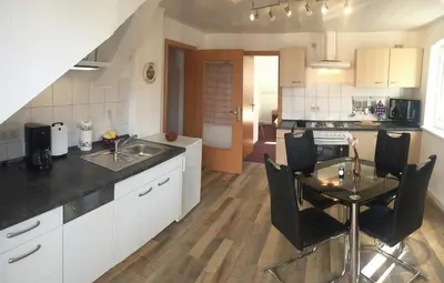 Küche/Küchenzeile in der Unterkunft Ferienwohnung Lilienstein