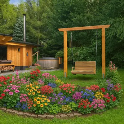 Ein Garten an der Unterkunft hutzenAlm