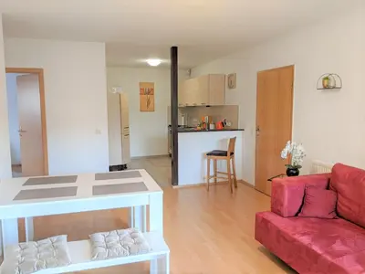 Küche/Küchenzeile in der Unterkunft W5 - Urlaubsmagie - Wohnung mit Grill, Terrasse & Pool