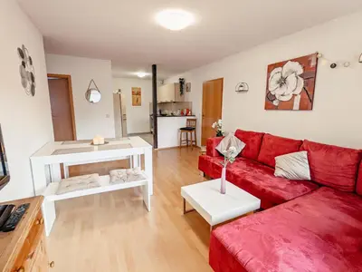 Küche/Küchenzeile in der Unterkunft W5 - Urlaubsmagie - Wohnung mit Grill, Terrasse & Pool
