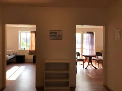 Ein Sitzbereich in der Unterkunft Apartment in Chemnitz für Handwerker