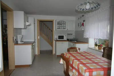 Küche/Küchenzeile in der Unterkunft Ferienhaus Auerswalde