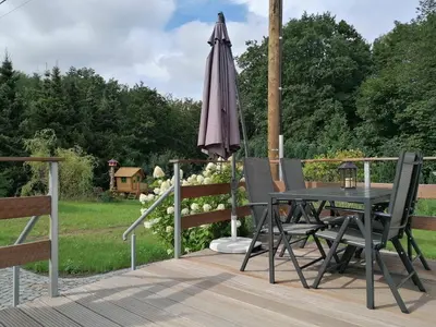 Ein Garten an der Unterkunft Käthes Sommerhaus