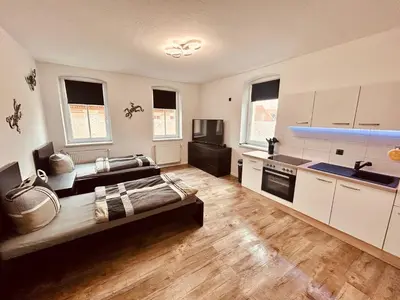 Küche/Küchenzeile in der Unterkunft Richter Apartments Finsterwalde 3