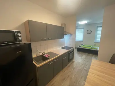 Küche/Küchenzeile in der Unterkunft Richter Apartments Finsterwalde 3