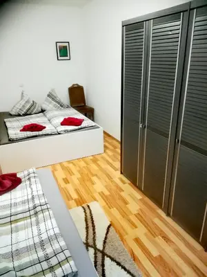 Ein Bett oder Betten in einem Zimmer der Unterkunft Ferienwohnung Axel - nahe Chemnitz