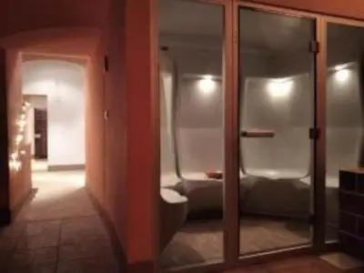 Ein Badezimmer in der Unterkunft Rittergut Schloss Niederforchheim