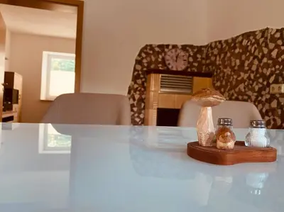 Küche/Küchenzeile in der Unterkunft Ferienwohnung Nennigmühle