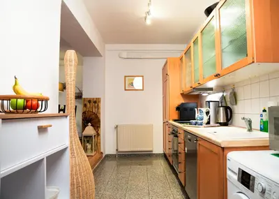 Küche/Küchenzeile in der Unterkunft Ferienwohnung Weintraube