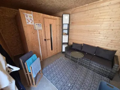 Ein Sitzbereich in der Unterkunft Fewo-hierundjetzt Lichtenhain bei Sebnitz am Malerweg