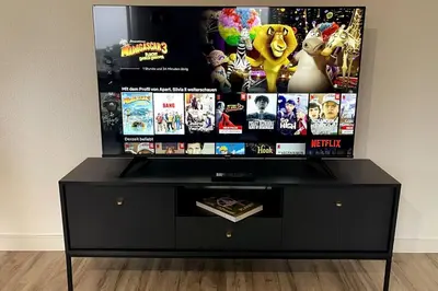 TV/Unterhaltungsangebot in der Unterkunft Modern 4 Zi Rooms Netflix, Wifi, Parken CasaLuna85