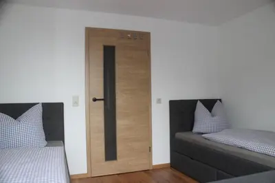 Ein Bett oder Betten in einem Zimmer der Unterkunft Ferienapartment Horn