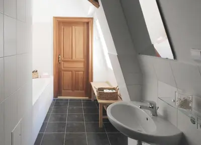 Ein Badezimmer in der Unterkunft Stadtpanorama