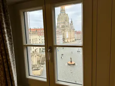 Ein allgemeiner Blick auf Dresden oder ein Stadtblick von der Ferienwohnung aus