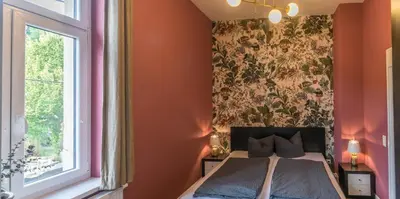 Ein Bett oder Betten in einem Zimmer der Unterkunft Ferienappartements-Milina