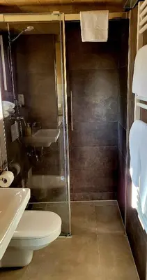 Ein Badezimmer in der Unterkunft Naturcamping Brettmühlenteich