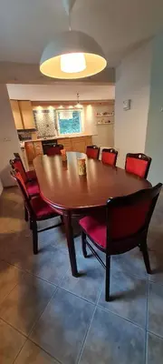Ein Sitzbereich in der Unterkunft Ferienhaus Waldhäus'l