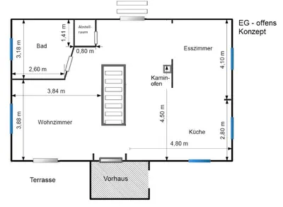 Grundriss der Unterkunft Ferienhaus Waldhäus'l