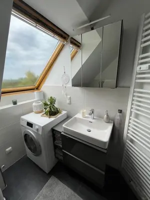 Grundriss der Unterkunft 105 QM neues klimatisiertes Appartment für Familien Privater Parkplatz