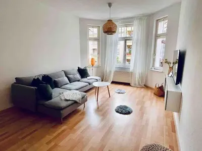 Ein Sitzbereich in der Unterkunft Ein gemütlicher Platz im Gründerzeitviertel