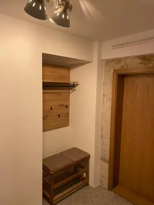 Grundriss der Unterkunft FeWo Ostrau, neues Bad, neue Küche, zentral, Sandstein-Ferien, Terrasse