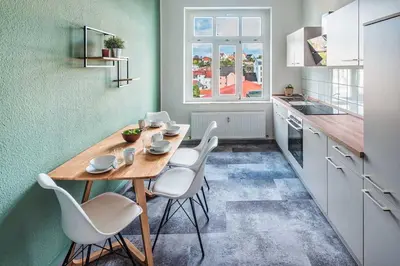 Küche/Küchenzeile in der Unterkunft cozy Apartment -Kerner- in Meißen mit MagentaPlus