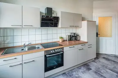 Küche/Küchenzeile in der Unterkunft cozy Apartment -Kerner- in Meißen mit MagentaPlus