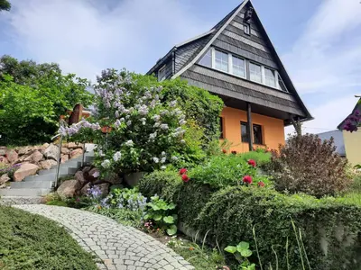 Ein Garten an der Unterkunft Ferienwohnung Splitek