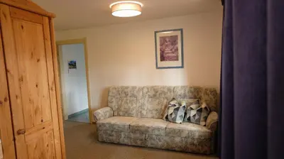 Ein Sitzbereich in der Unterkunft Villa Lydia