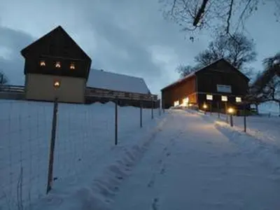 Ferienhaus Alpaka Glück im Winter