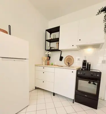 Küche/Küchenzeile in der Unterkunft Gemütliches helles Appartement