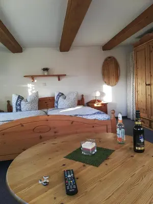 Ein Bett oder Betten in einem Zimmer der Unterkunft Ferienhaus 3 Eulen