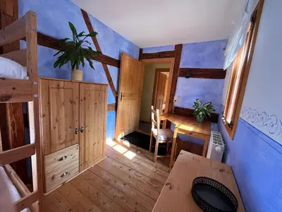 Ein Sitzbereich in der Unterkunft Ferienwohnung im Erzgebirge