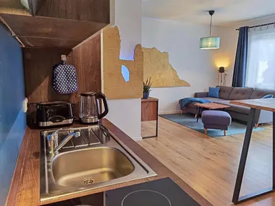 Küche/Küchenzeile in der Unterkunft Moderne Ferienwohnung im Herzen von Königstein
