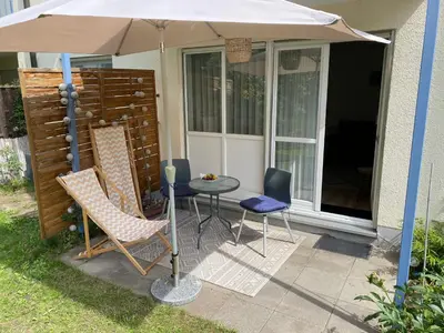 Ein Patio oder anderer Außenbereich in der Unterkunft Ferienwohnung Gartenoase