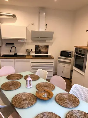Küche/Küchenzeile in der Unterkunft Ferienwohnung Zimmermann