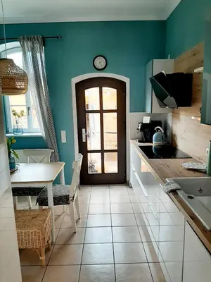 Küche/Küchenzeile in der Unterkunft Glashüttchen mit 2 Schlafzimmern, Sauna und schönem Garten