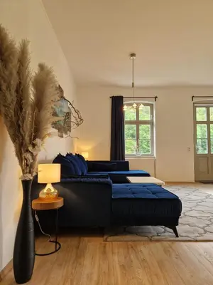 Ein Sitzbereich in der Unterkunft Villa Caggiati