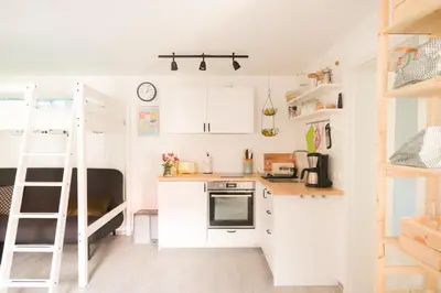 Küche/Küchenzeile in der Unterkunft Haus Hummel Ferienwohnung Dora