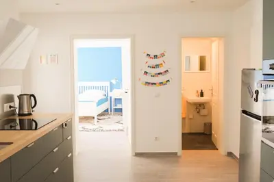 Küche/Küchenzeile in der Unterkunft Haus Hummel Ferienwohnung Anne