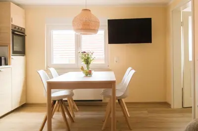 Küche/Küchenzeile in der Unterkunft Haus Hummel Ferienwohnung Liese