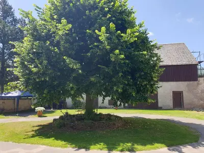 Ein Garten an der Unterkunft Monteur-Ferienwohnung OT Naundorf